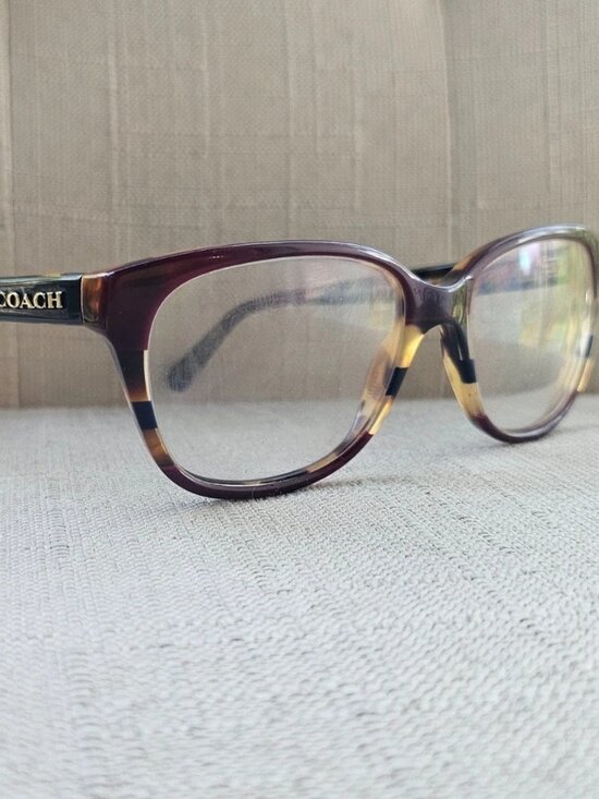 Coach Accessories - Coach Glasses Frame Aubgn Navy Tort Varsity Stripe Eye Wear HC6103 Eyeglasses